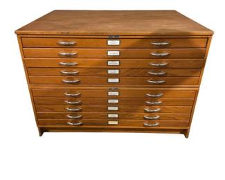 Vintage Mayline 2 Stack Drafting Cabinet