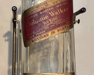 Vintage Johnnie Walker Bottle with Swing Cradle
