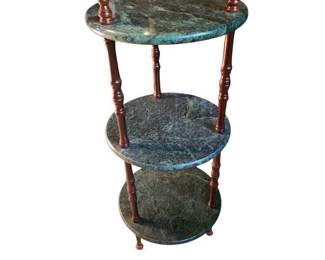 Green Marble 3 Tiered Shelf