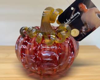 Small Luke Adams Glass pumpkin $ 40.00