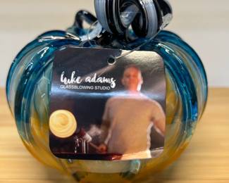 Large Luke Adams Glass pumpkin $ 60.00