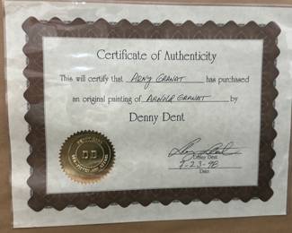 Denny Dent Original 1998 Portrait of Arnold Granat – Signed Pastel Painting with COA