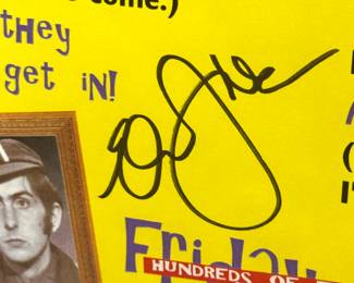 Autographed Eric Idle Monty Python Promotional Poster – A Rather Stupid Evening of Skits & Songs