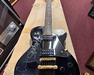Signed The Police Black Les Paul-Style Guitar