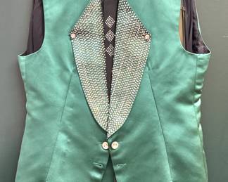James Brown Green Rhinestone Outfit – Authentic Performance Costume at Soldier Field