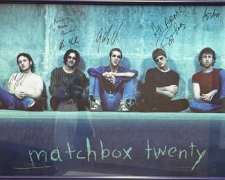 Matchbox Twenty Signed Poster – Full Band Autographs Including Rob Thomas, Framed 2001