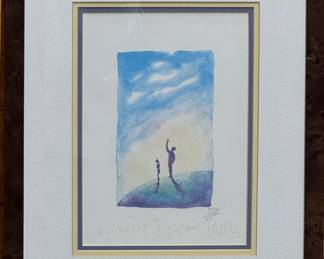 Limited Edition Lithograph – Father and Child Under Sky – Signed & Numbered 734/2500