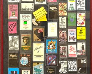 Framed Collection of Vintage Concert and Backstage Passes – Pink Floyd, Fleetwood Mac, Bruce Springsteen, Def Leppard & More