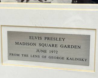 Elvis Presley 1972 Madison Square Garden Photo – Signed by George Kalinsky