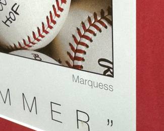 Marquess ‘Balls of Summer’ Framed Baseball Print – Hall of Fame Themed Sports Wall Art