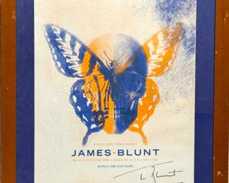 James Blunt Signed Poster – MySpace Secret Show, Manhattan 2000s Limited Edition, Framed