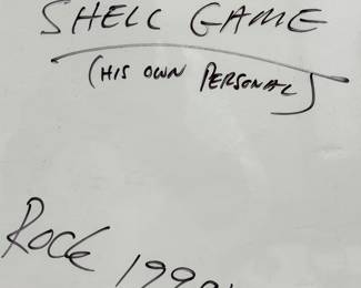 1998 ‘Shell Game’ Signed Drawing by Rock – Abstract Figurative Ink and Graphite Artwork