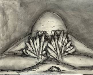 Shell Game (His Own Personal)’ Original Drawing by Rock – 1998 Mixed Media Figurative Art