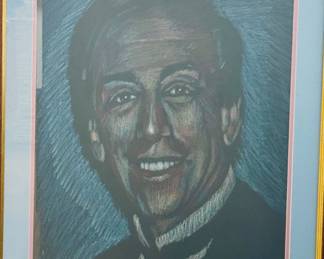 Rare Denny Dent Pastel Portrait 1998 – Arnold Granat – Certified Original Art