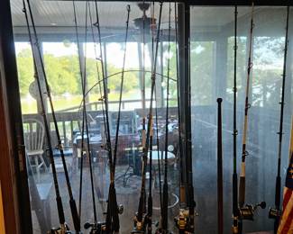 LARGE SELECTION OF FISHING RODS