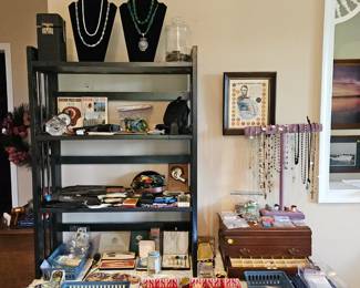 MANY SMALL COLLECTIABLES & JEWELRY