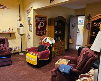 FULL ROOM OF REDSKINS COLLECTIBLES 1970-1990'S