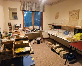 HUGH LOT OF FISHING LURES, WEIGHTS, TACKLE BOXES, AND MORE!
