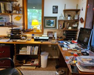 MANY BOOKS AND OFFICE ITEMS