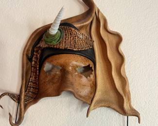 Mazatlan leather hand crafted mask