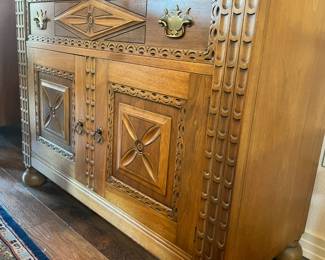bottom of liquor cabinet- part of the Bakers furniture 1920's set