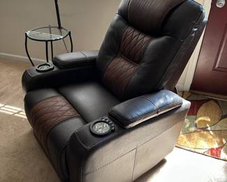 Leather electric recliner