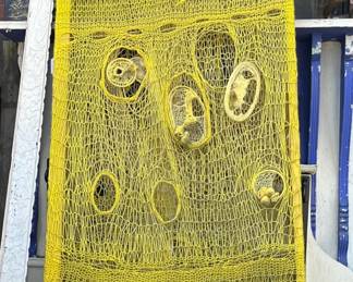 Vintage 1960s 3 panel macrame screen