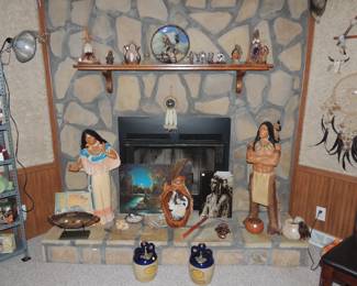 Indian figures are in 2 pieces.