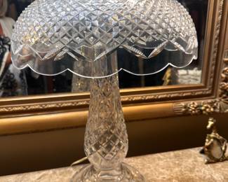 Large Waterford mushroom table lamp