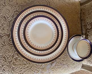 China set by Ansley Navy rim A stunner!