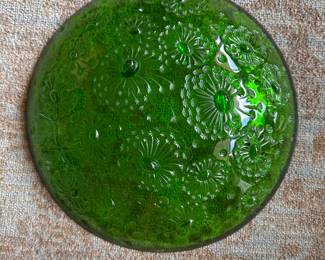  Large Green Lalique  centerpiece bowl