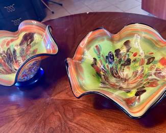 Murano hand blow large bowls 2!