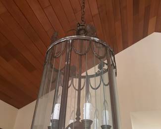 Large chandelier.