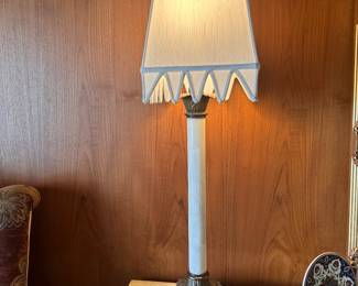 LOVE the shades on this PAIR of John Richard table lamps!