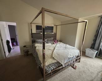 King mattress, bed frame