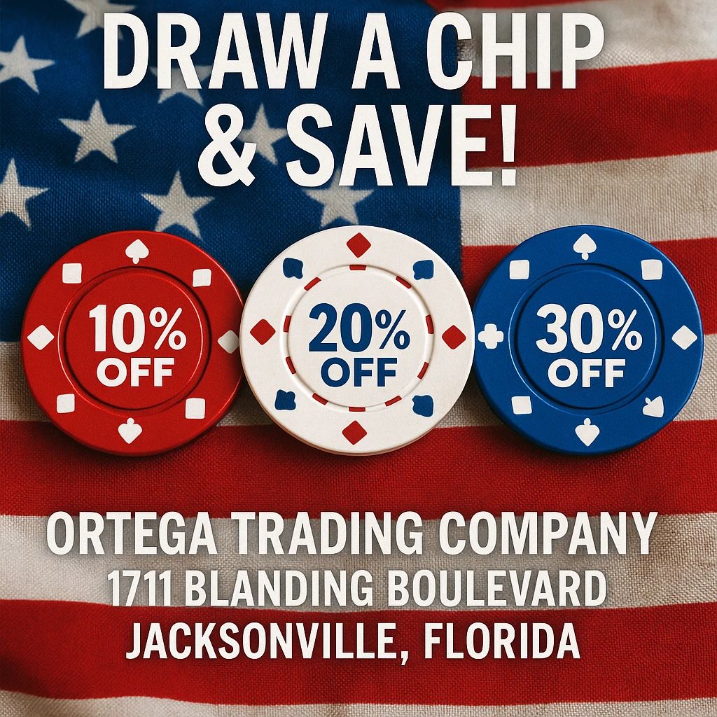 Everyone's a winner with our "Draw a Chip & Save" sale this Saturday, Aug 30! Our Monthly Blue Heron Auction is Saturday, too, which means you can shop from 10:30am until the auction ends around 8pm. With a chip sale, extended hours, AND an auction, this is a weekend you don't want to miss!