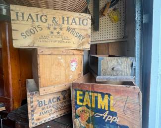Antique wooden Advertising Boxes
