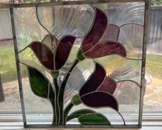 One of several stained glass windows