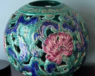 MCM Yerby Smith Ceramics, Laguna Beach - reticulated vase