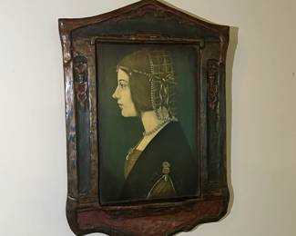 Antique Da Vinci "Beatrice d'Este" Portrait Print