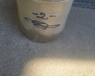 early salt glaze crock