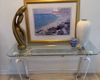 Glass Entry Table, Decor, Art
