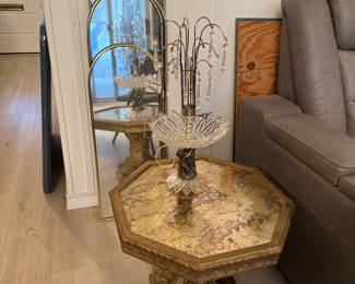 End Table, Lamp, Mirrors