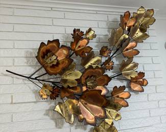 MCM Copper and Brass Metal Leaf Art