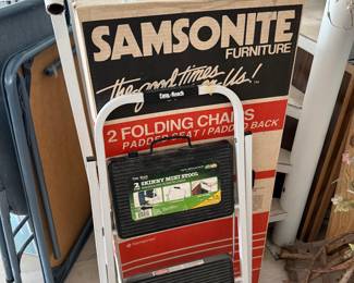Folding Chairs, small step ladder 