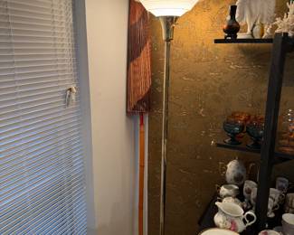 Floor Lamp, Bamboo Umbrella