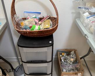 Storage Bin, Sewing Notions, Candles