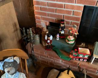 Holiday decor, fireplace accessories