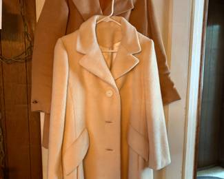 Vintage coats, front one camelhair