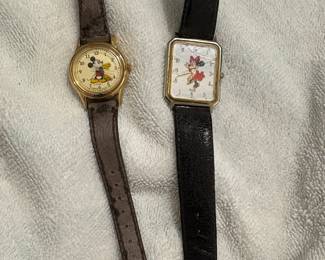 Mickey and Minnie Mouse watches